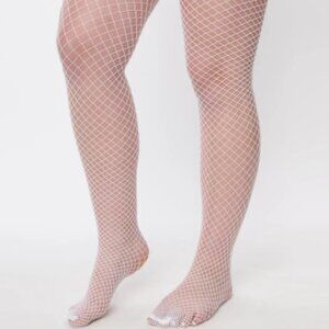 White Fishnet Pantyhose - One Size